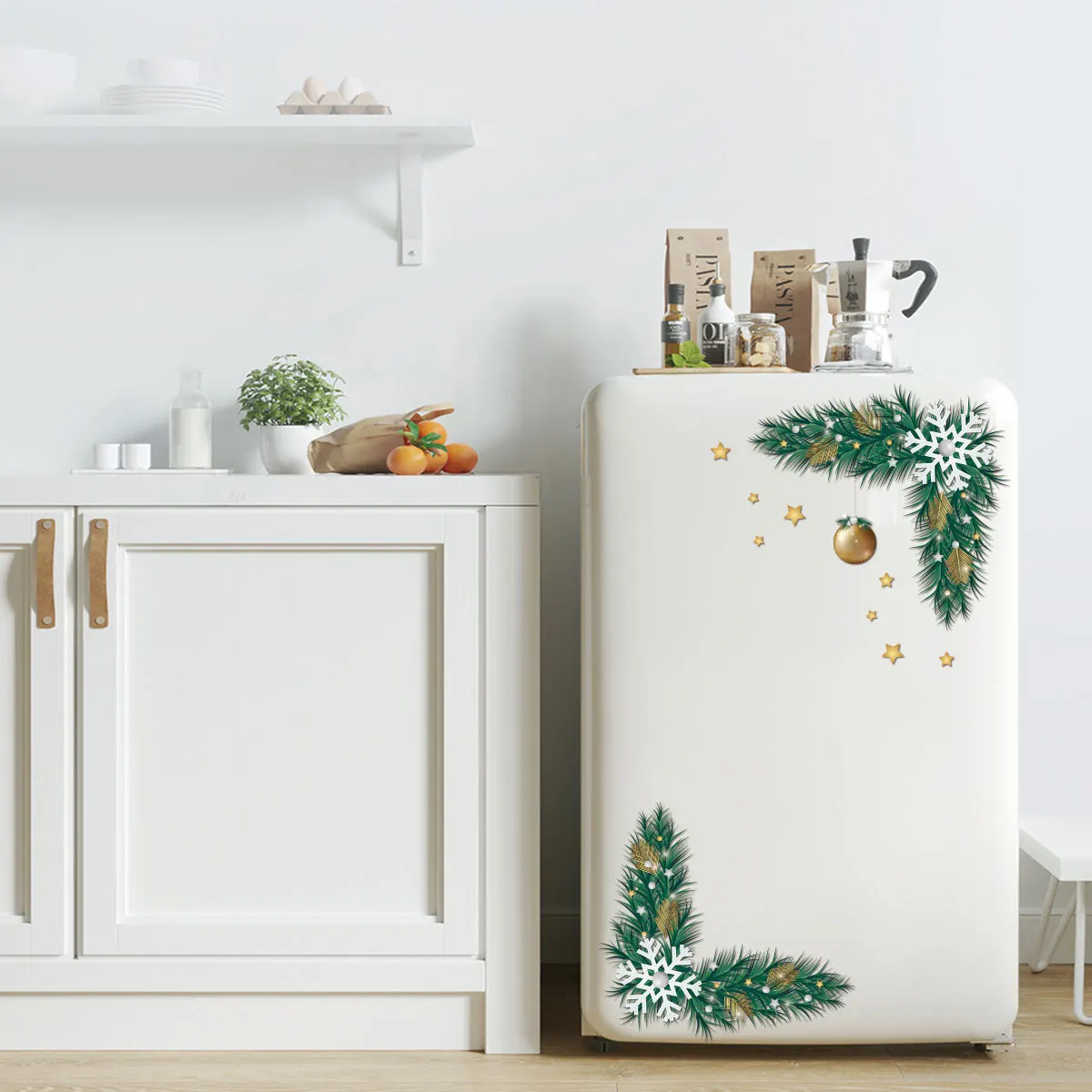 

2022 Счастливого Рождества, наклейка на стену в виде колокольчика, туалета, холодильника, шкафа, стеклянная наклейка, персонализированное укр...