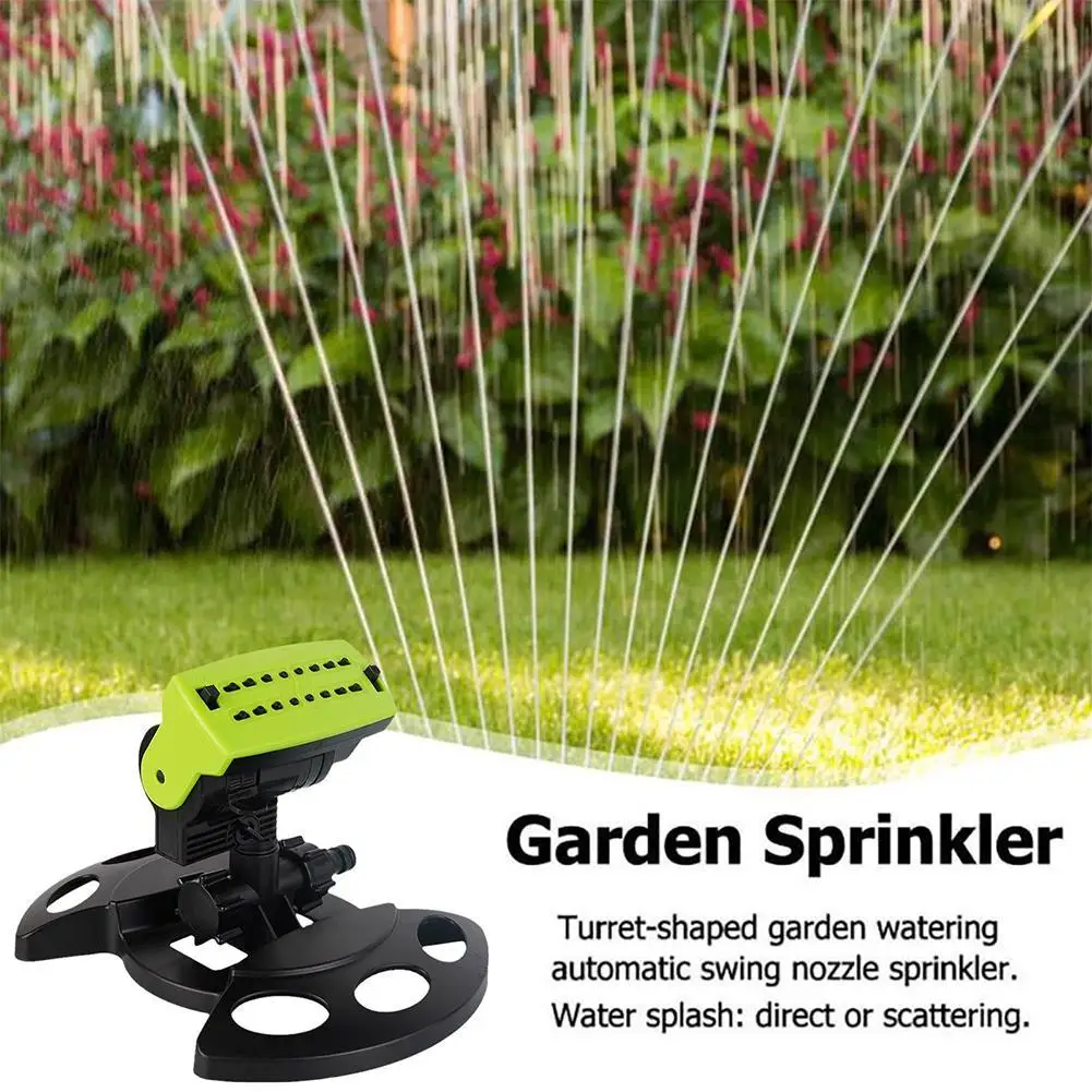 

Garden Automatic Swing Sprinkler 180 Degree Rotating Watering Irrigation System Lawn Patio Courtyard Water Sprayer Turret Type