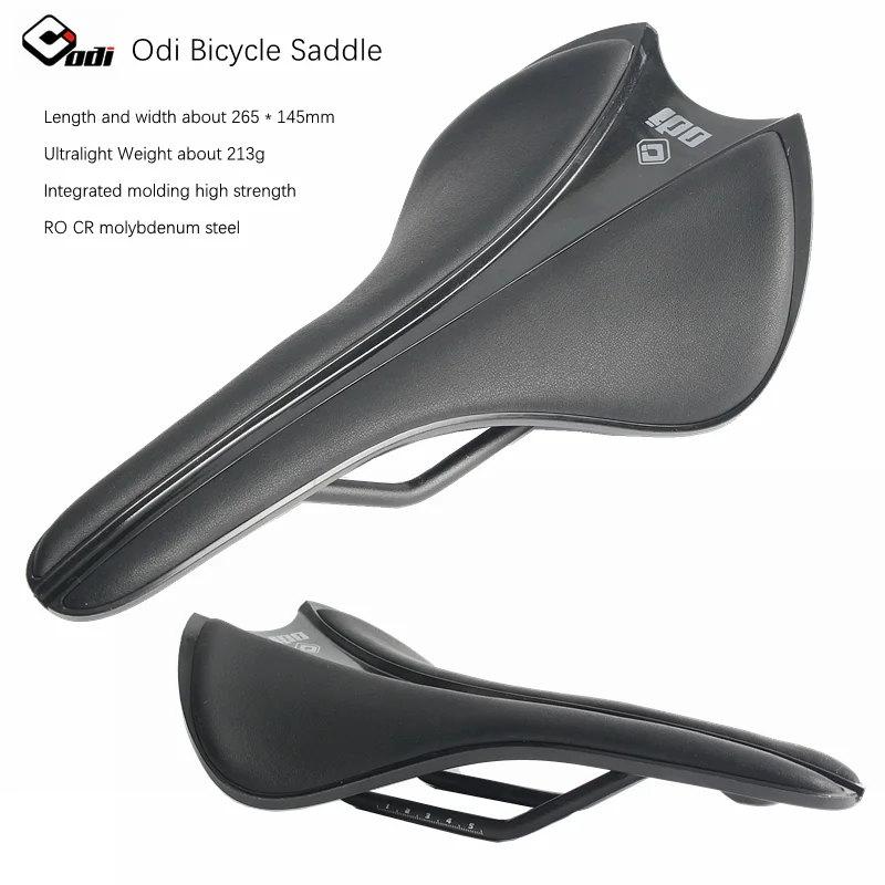 

ODI MTB Road Bicycle Saddle UltraLight Poly Fiber Breathable durable PU Leather Bike Cycling Racing Seat Saddles 265*145MM