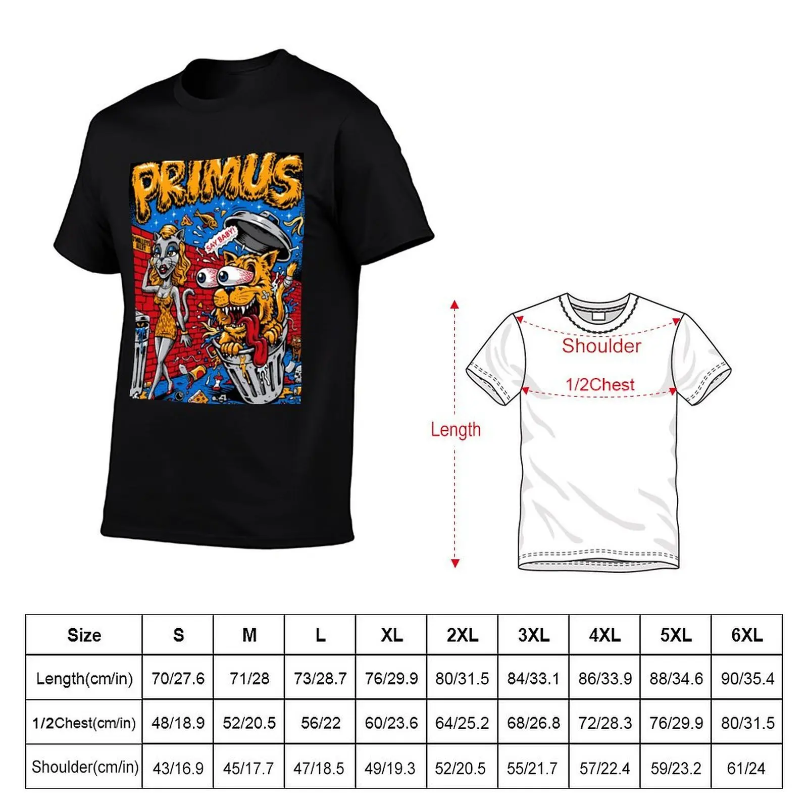 Футболка Say Baby Primus Tour 2020 Siangsenin, стильная футболка с графическим принтом и коротким рукавом. (art.: 3920dd071c97d) - 3920dd071c97d