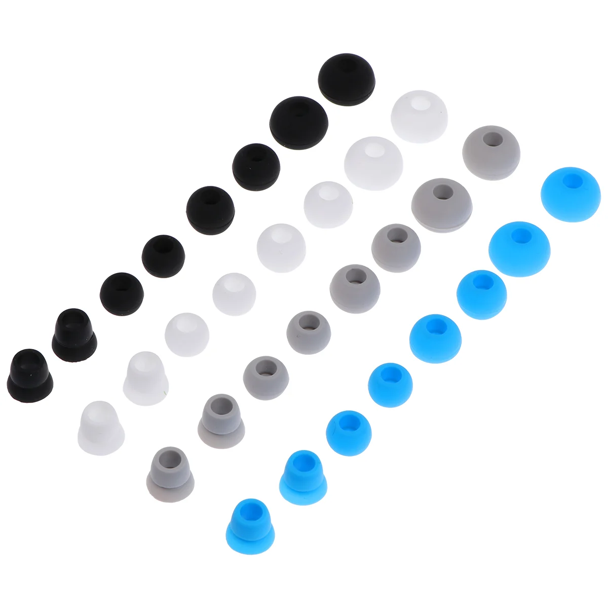 

32pcs Silicone Earphone Caps Anti Earbuds Headphone Accessories Compatible for 3 (Black+White+Grey+Blue)