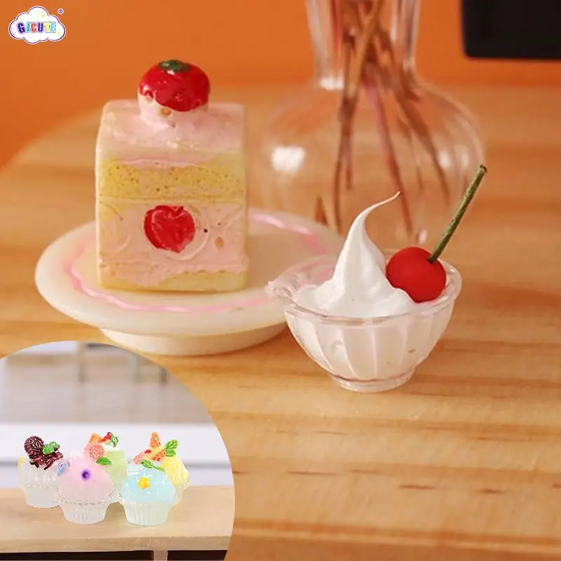 

1:12 миниатюрная кукольная чашка для мороженого, чаша для мороженого, модель «сделай сам» для кухни, декоративная игрушка, аксессуары для кукольного домика