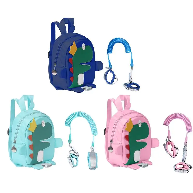 

Baby Harness Anti Lost Backpack Toddlers Cartoon Dinosaur Wrist Link With Safety Leash Children's Wristband Assistant Strap Belt