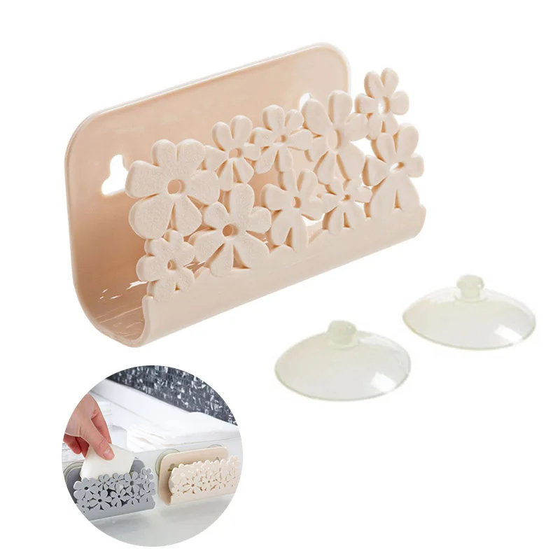

Storage Drying Drain Rack Suction Cup Holder For Kitchen Large Opening Hook Portable Light Sink Sponge Soap Bathroom Toilet
