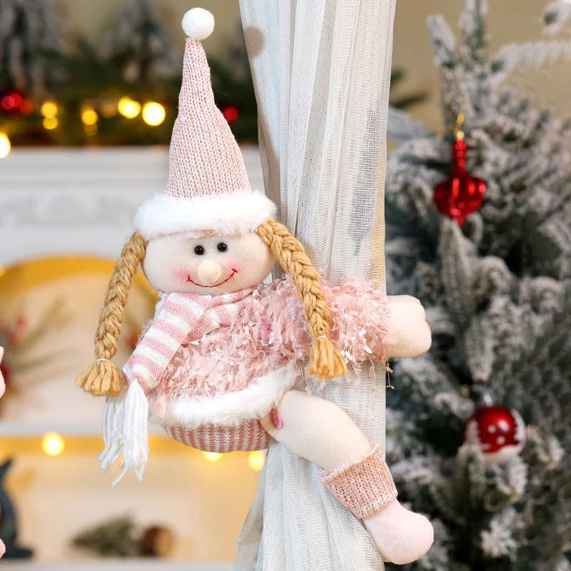 Многоразовая розовая пряжка для штор с блестками подвесная мультяшная