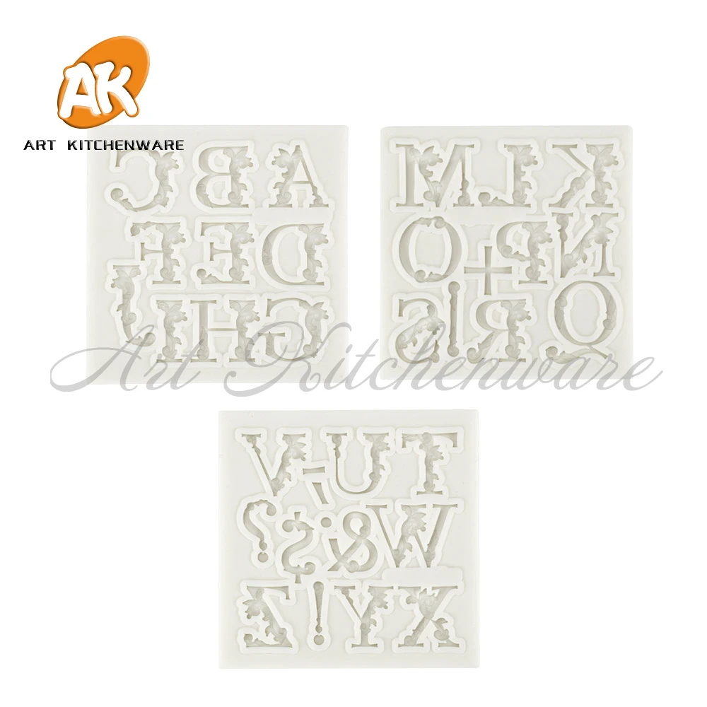 

Dorica Uppercase Alphabet Mousse Cake Mould Diy Chocolate Silicone Mold Kitchen Cake Decorating Tools Baking Accessories