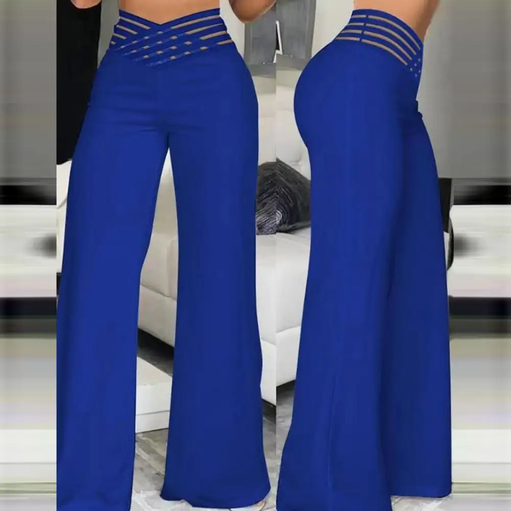 

Широкие брюки с эластичным поясом, стильные женские широкие брюки-клеш с поясом, модные брюки для йоги с высокой талией
