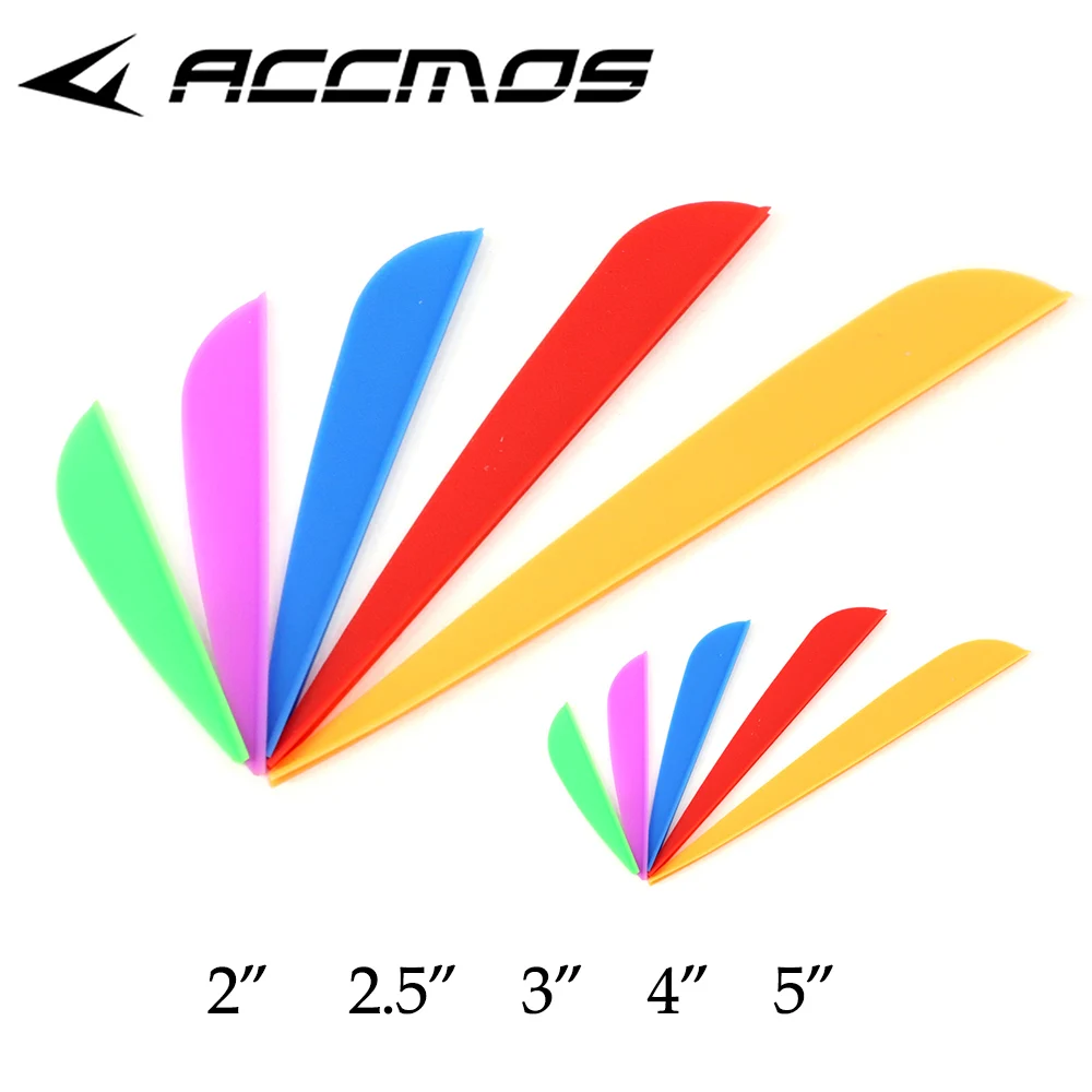

60pcs 2-5inches Arrow Feathers Fletching Rubber Vane Drop Shape For Archery Hunting Shooting DIY Accessory