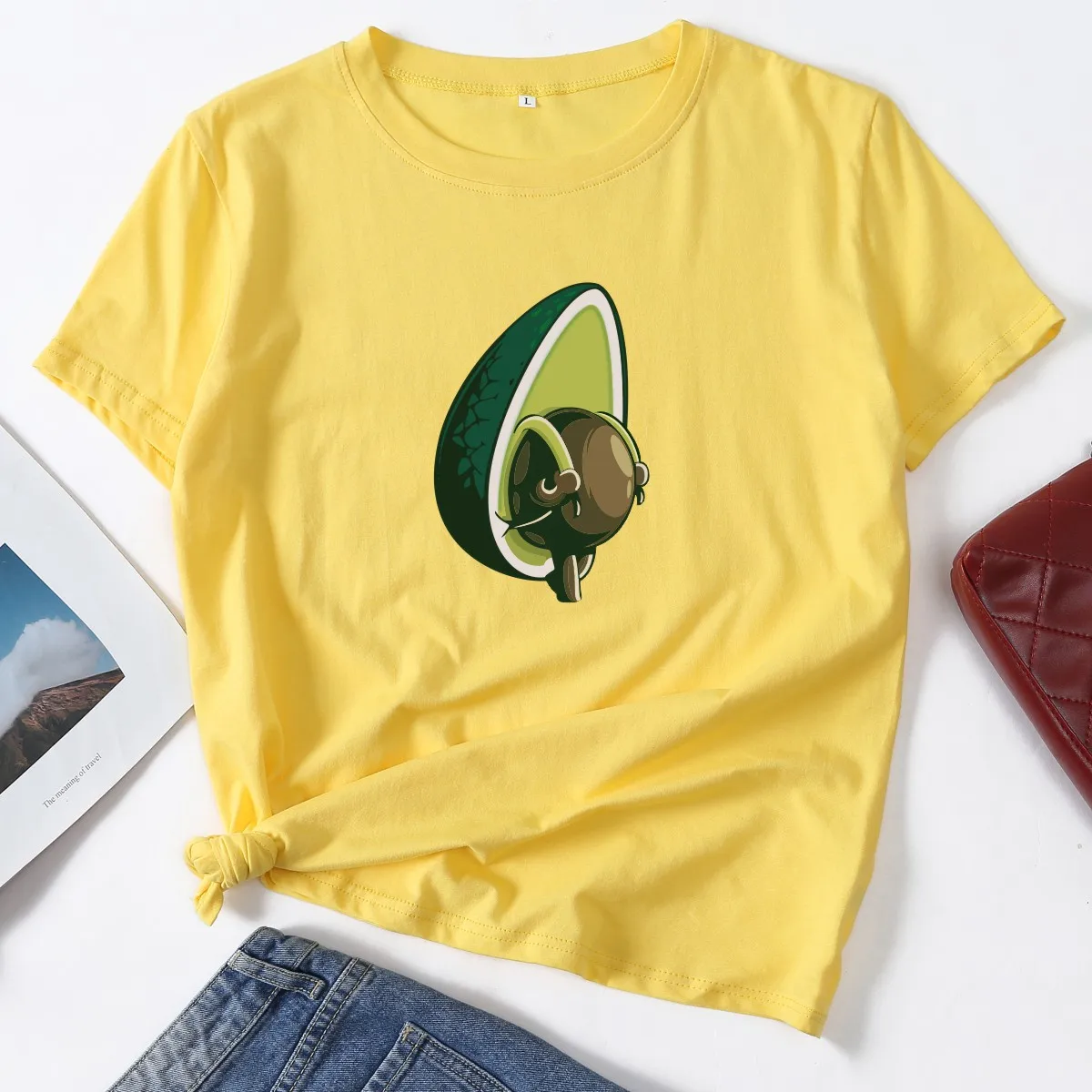 Вегетарианская женская футболка с изображением авокадо Foodie футболки коротким