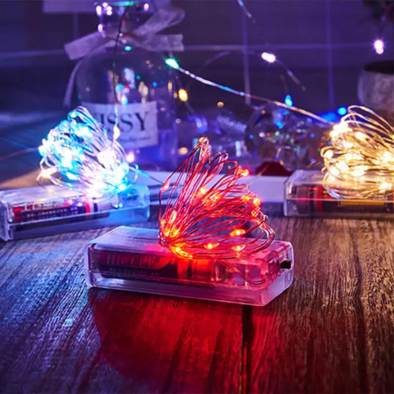 

8colors 3m 30LED Copper Wire String Lights Waterproof Indoor Outdoor Party Decoration Lamp Gift Box Bouquet Fairy String Lights