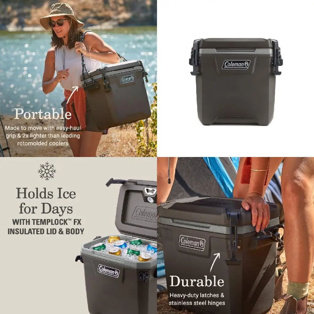

Premium Brown Walnut Color 28 Quart High Performance Portable Hard Cooler Ice Chest Series
