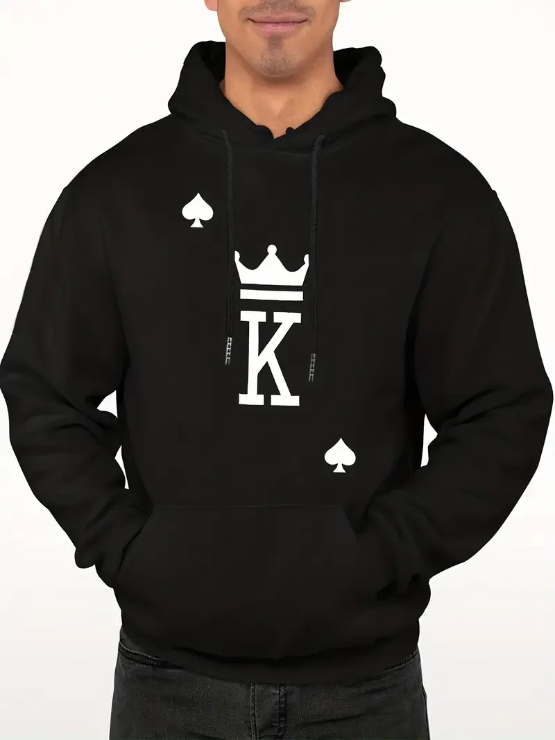 

King of Spades Hoodie: Stand Out in Style with this Stylish Graphic Design Pullover Hooded Sweatshirt!
