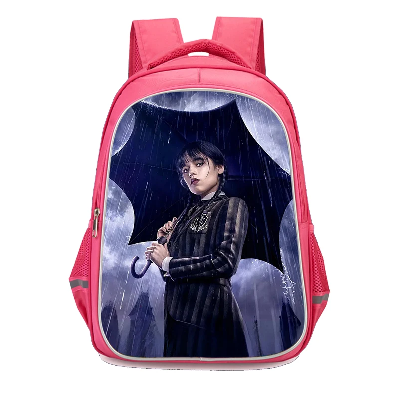 

Girls School Bags Fashion Orthopedic Schoolbags Bagpack Wednesday Addams Print Backpacks Kids Bookbags Mochila