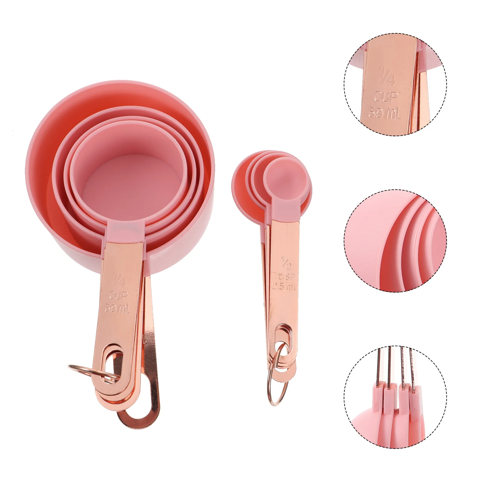 

1 Set 8Pcs Measuring Scoops Stainless Steel Handle Spoons Baking Tools