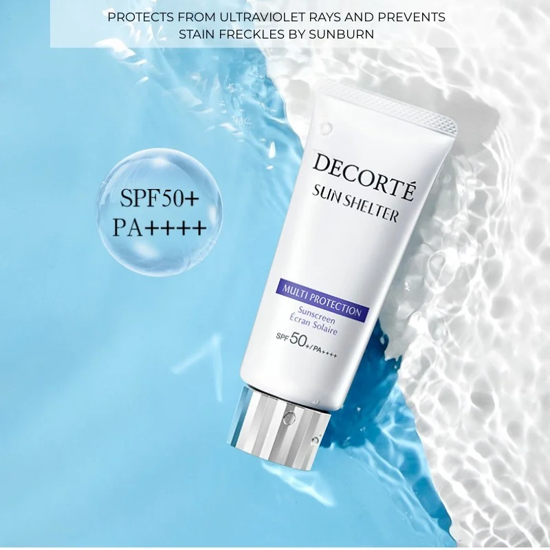 

DECORTE Sunscreen Sun Shelter Multi Protection SPF 50+ UVA/UVB Protection Prevents Stain Freckles Anti-aging Sunscreen Lotion