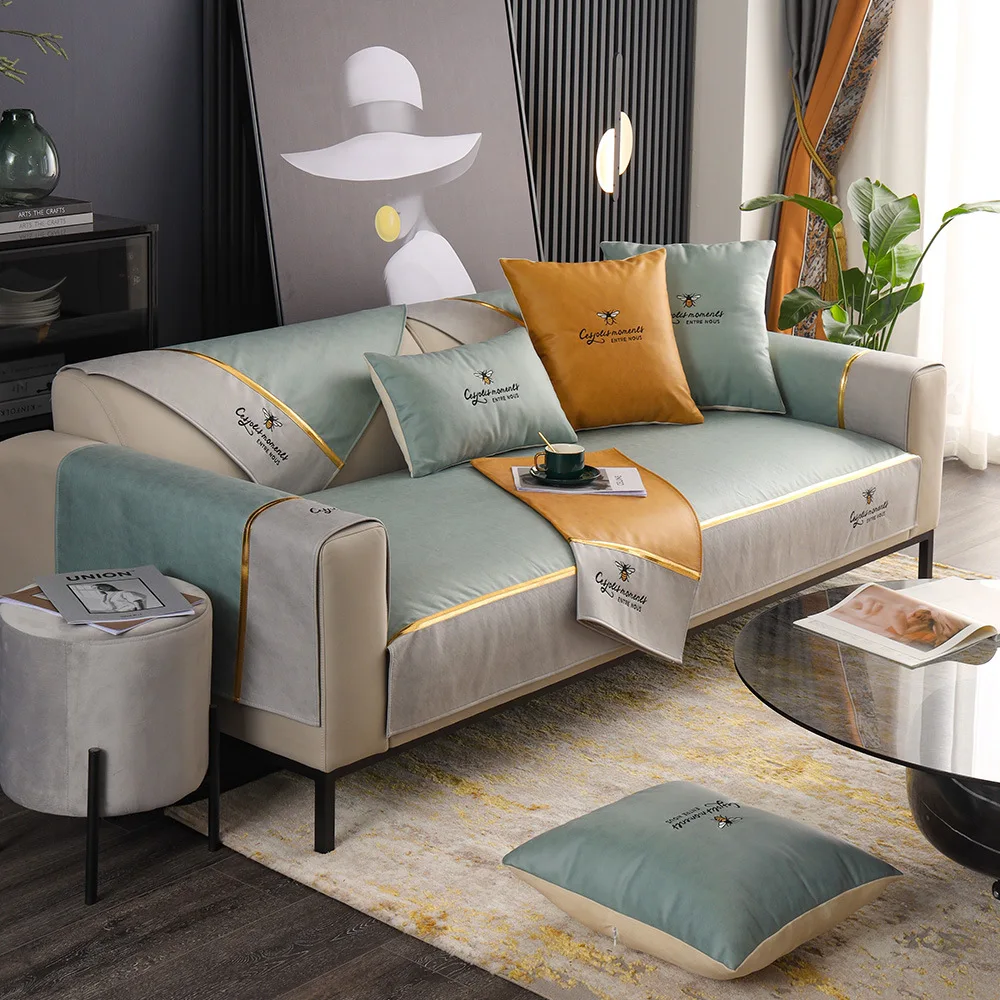 

Waterproof Sofa Cover Four Seasons Corner Cover Cloth Towel Couch Cover L Shape Sofa Cushion sectional sofa couches living room