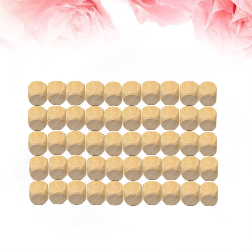 

50 шт., объемные игрушки, набор неокрашенных игральных костей, игрушка для укладки, деревянные блочные поделки, пустые кости, шестисторонние деревянные Искусственные кости