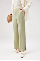 shuchan new fashion woman pants full length acetate polyester high waist straight summer women clothing