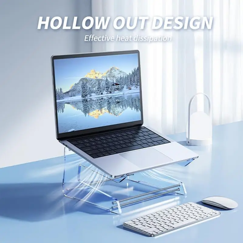 Подставка для ноутбука стола эргономичная прозрачная съемная акриловая