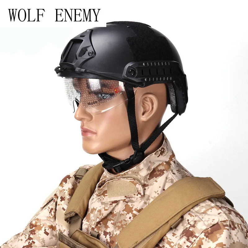 

FAST Helmet With Protective Goggle MH Type Tactical Protective Airsoft Sports Safety Military Combat Cycling Helmet