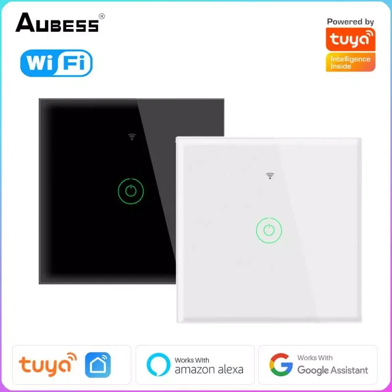 

NEW2023 20A Smart WiFi Touch Wall Switch App Remote Timer Light Water Heater Refrigerator Oven Switches Work With Alexa Home