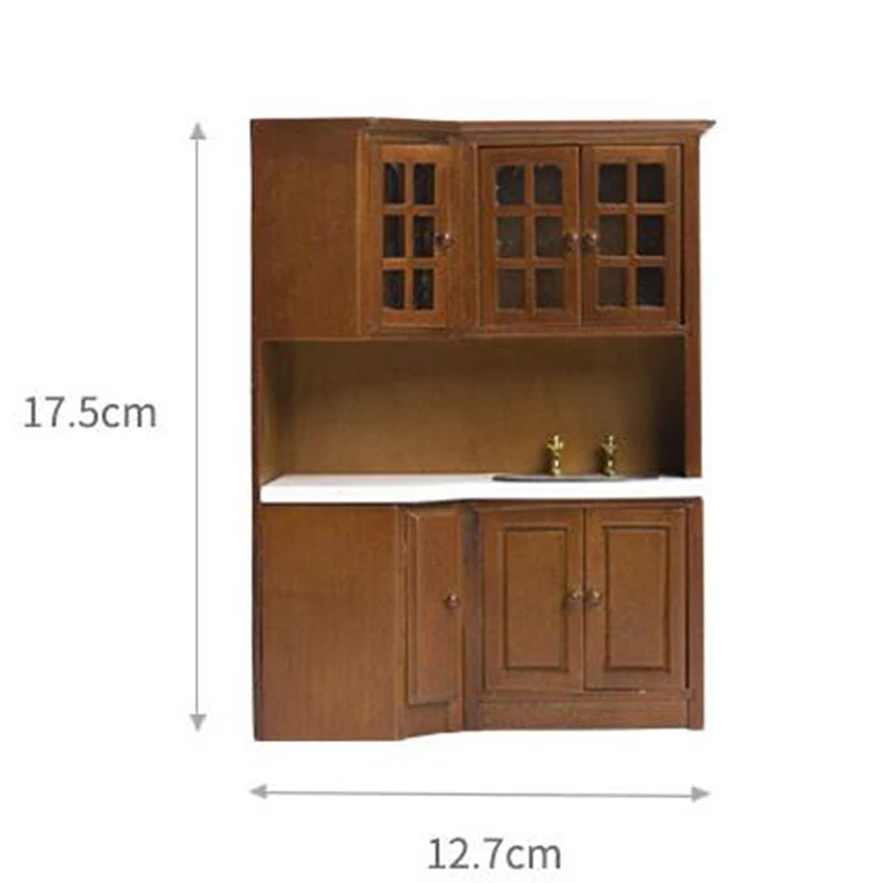 Высокое качество лидер продаж 1:12 миниатюрный деревянный китайский гардероб