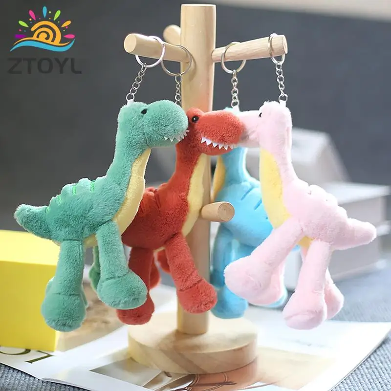

Plush Dinosaur Doll Keychain Bag Decoration Pendant Key Ring Women Girl Cartoon Car Bags Keychains Key Chain