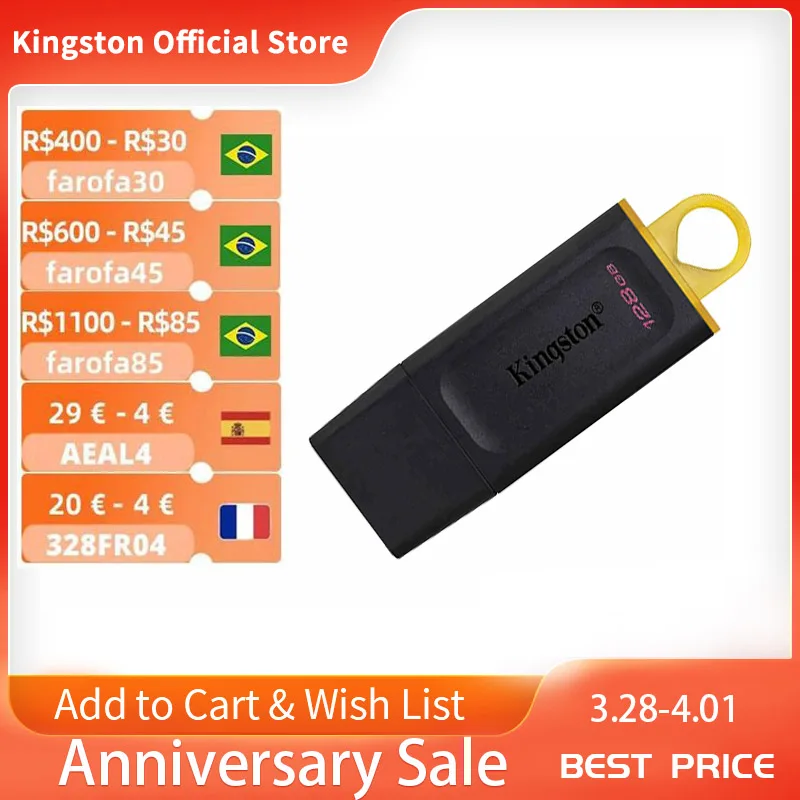 Флеш-накопитель Kingston usb 128 3 2 ГБ 64 256 | Компьютеры и офис