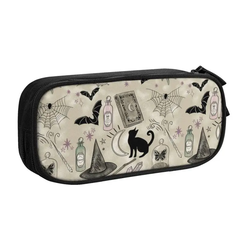 Пеналы с рисунком ведьмы кошки для мальчиков и девочек большая емкость футляр