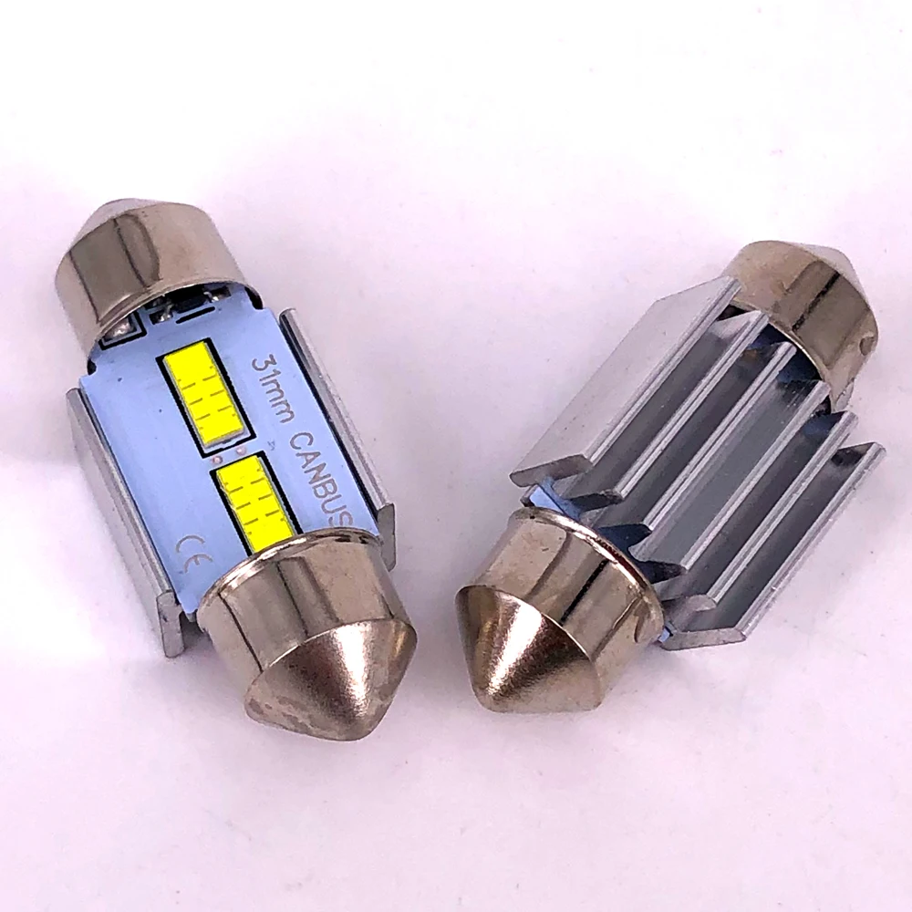 100 шт. 2055 2SMD C5W C10W Светодиодная лампа CSP Canbus Festoon 29 мм 31 мм 36 мм 39 мм 41 мм 44 мм Автомобильная интерьерная строгая лампа для чтения 12 В