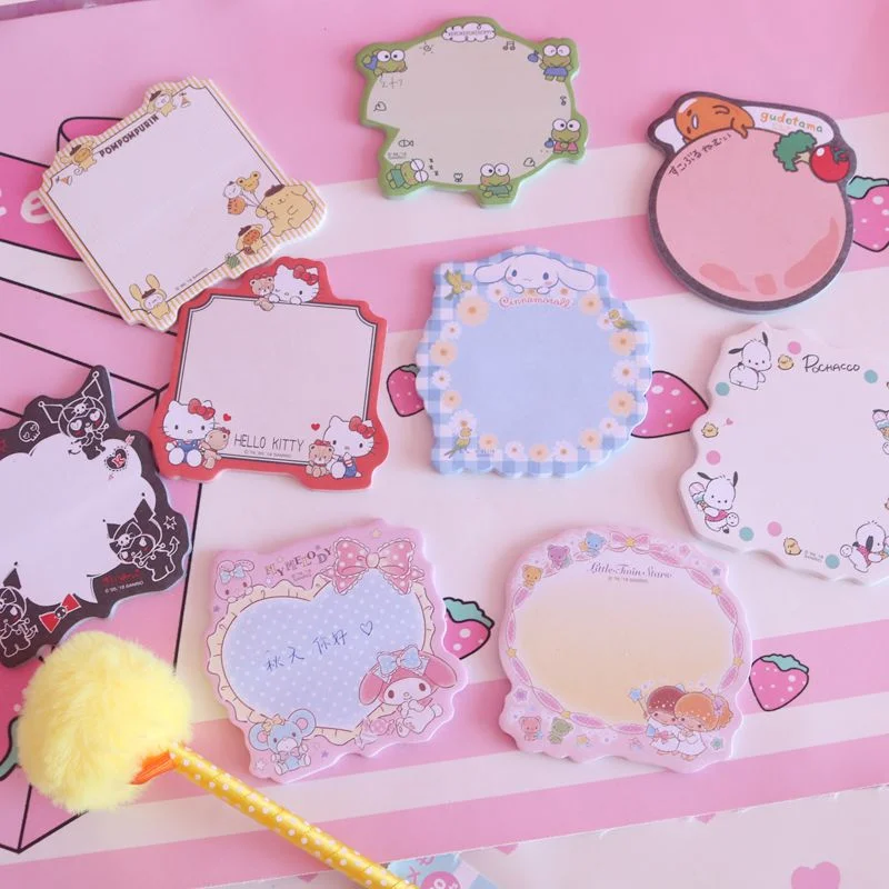 Фото Sanrioed Симпатичные Стикеры для заметок аниме Kawaii My Melody Cinnamoroll Kuromi милые студенческие Канцелярские Принадлежности портативные Стикеры для заметок №3