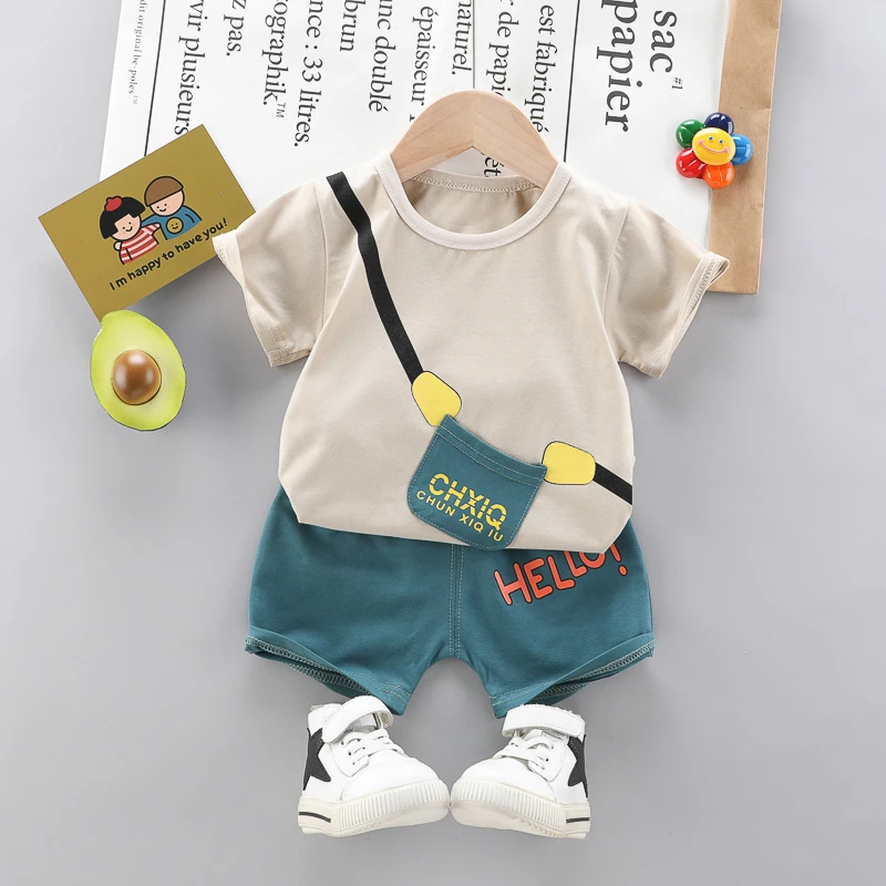 

Casual Baby Boy Girl Summer Clothes Suit Children Fashion Infant Cartoon T-Shirt Shorts Toddler Outwear 1 2 3 4 Years