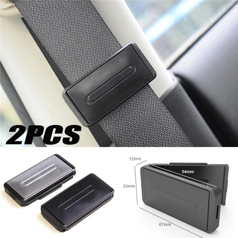 

2Pcs Universal Car Safety Belt Clip Vehicle Adjustable Seat Belts Holder Stopper Buckle Safety Adjuster Clips Improves Comfort