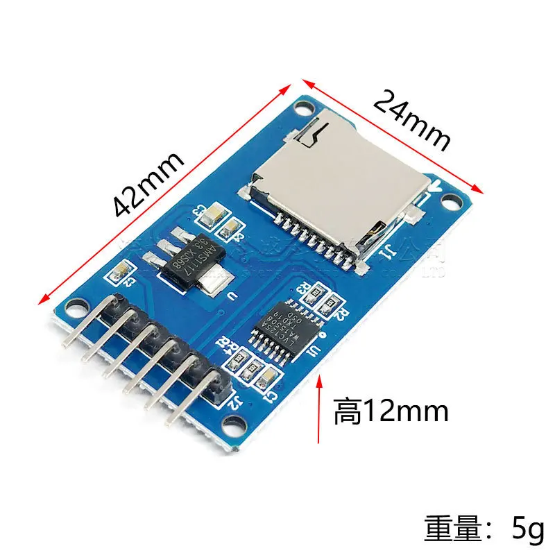 100 шт./лот Micro Sd Card и Sdhc Mini Tf Reader Module Adapter Spi интерфейсы с чипом преобразователя