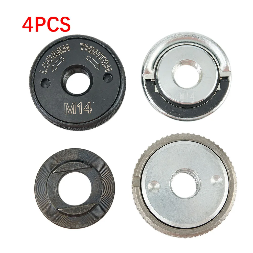 

1 Set M14 Thread Angle Grinder Metal Pressure Plate Inner Outer Flange Nut Top Self-locking Pressure Plate Bottom Pressure Plate