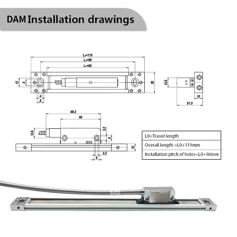 DITRON Sino Dro 2-осевой/3-осевой цифровой индикатор IP67 высокоточные магнитные весы