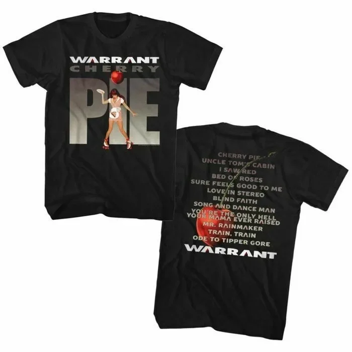 Фото Футболка модного бренда Warrant Rock Band - иллюстрация обложки альбома Cerise Pie с названием песни. №1