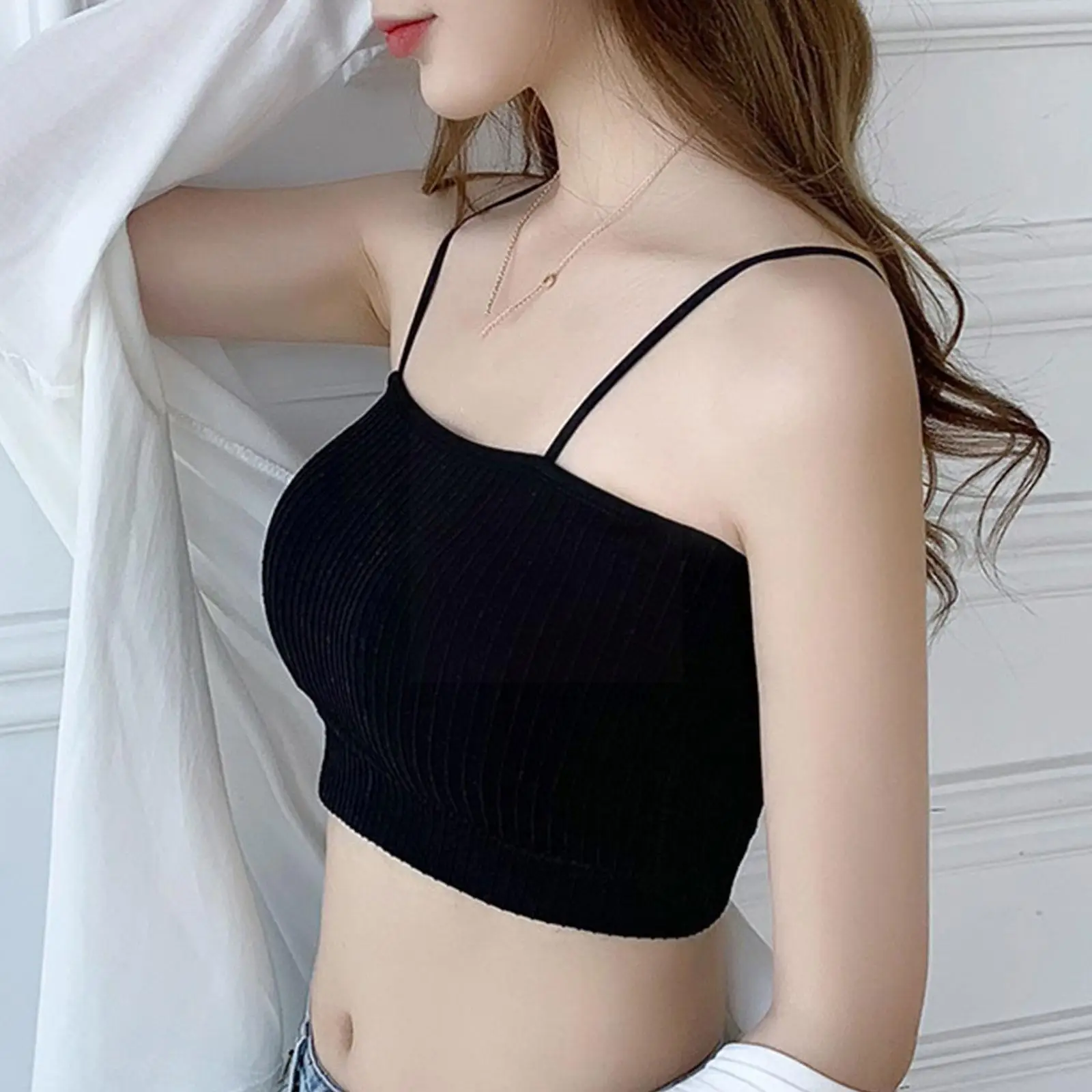 Women Tube Top Invisible Bra Top Sexy Underwear Crop Lingerie Tops Removable Bandeau Sexy Seamless Bra Top Tops Women Pads I7X7