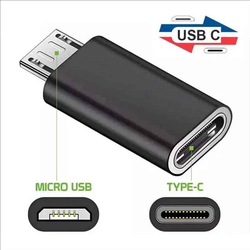Фото 6/3/1 шт. Micro USB/iOS «мама» на тип C «папа» OTG адаптер для зарядки передачи данных конвертер для iPhone Xiaomi USB C адаптеры №5