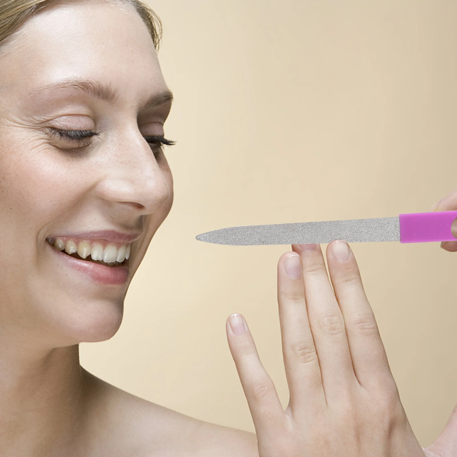 2 шт. двухсторонняя пилочка для ногтей из нержавеющей стали прямые пилочки