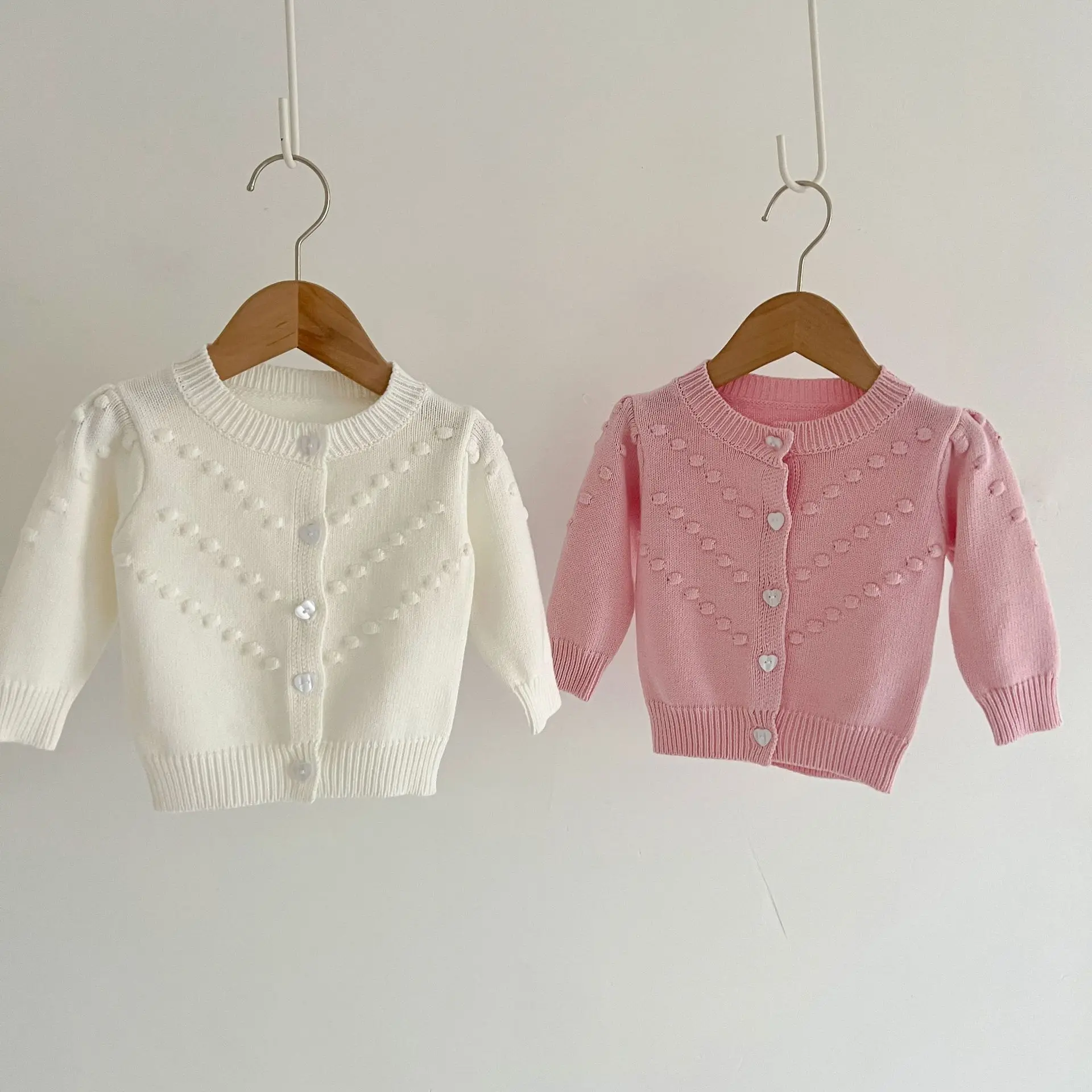 

Dibeberabbit Solid Simple Baby Cardigan Fashion Single-breasted Toddler Girls Clothes Candy Color Long Sleeves Jacket For Kids