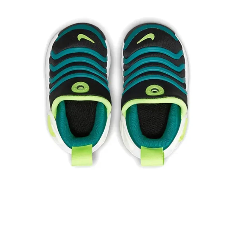 Повседневная обувь Nike Dynamo Go Flyease черного и зеленого цвета для младенцев малышей
