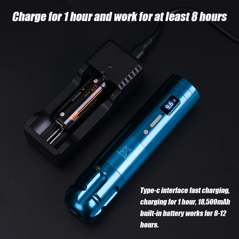 YILONG короткая вращающаяся тату-машинка батарея с портативным блоком питания Mah