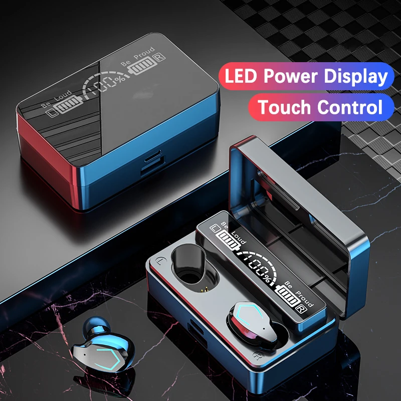 

TWS Earphones Bluetooth 5.1 Sport Earbuds Headset Waterproof Wireless Headphones Stereo Charging Box Type C With Microphone