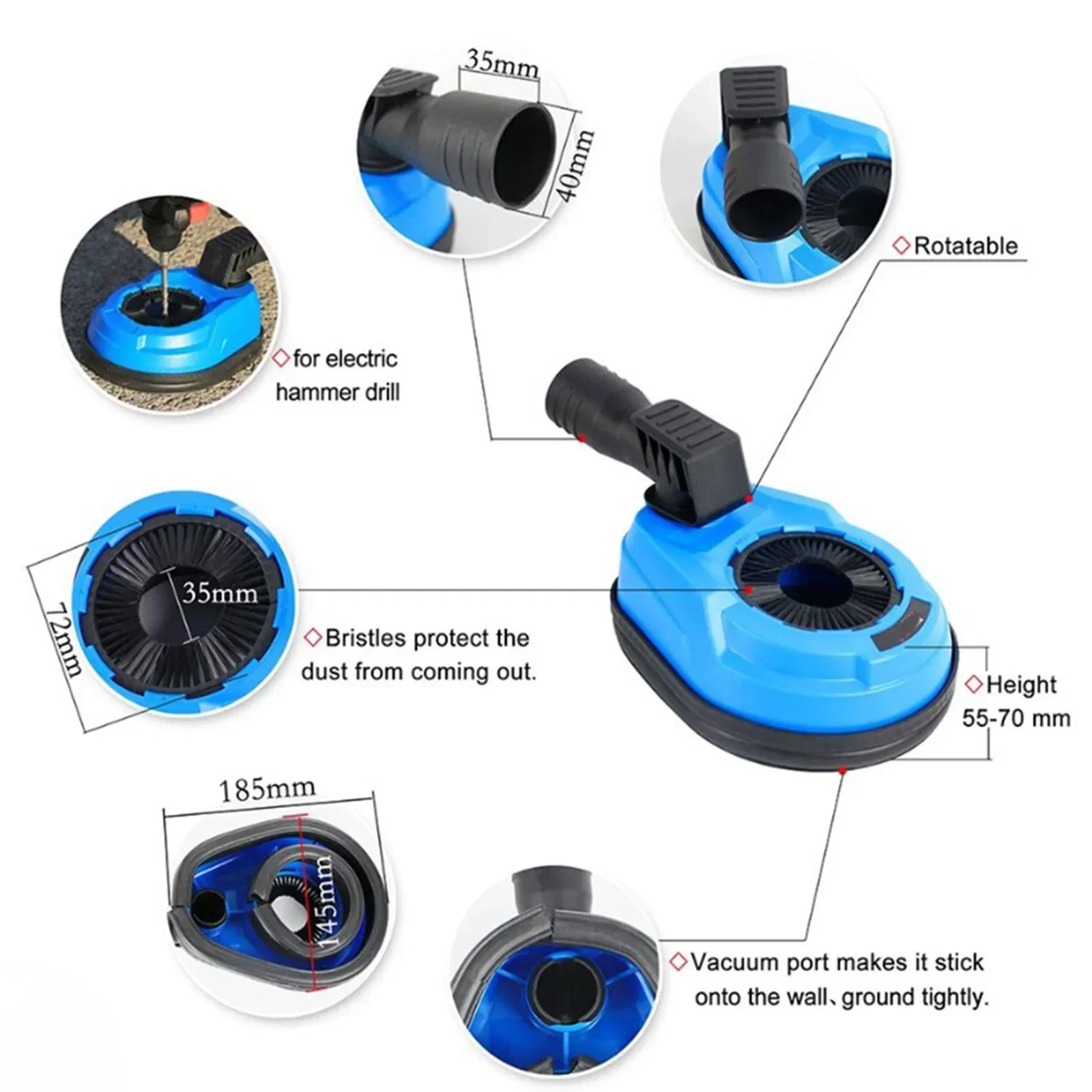 1 шт. пылезащитный чехол для дрели 285x145x75 мм