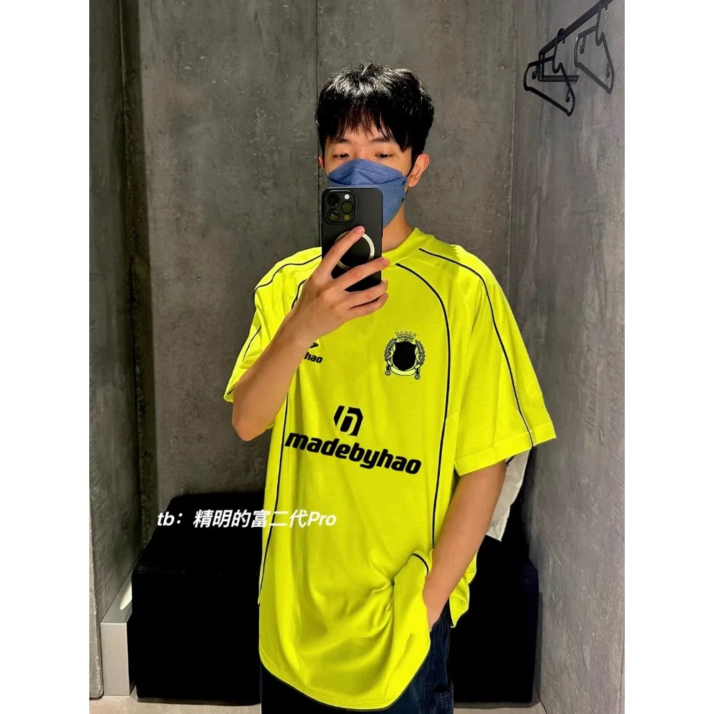 NIGO винтажная футбольная рубашка с вышивкой и короткими рукавами для мужчин