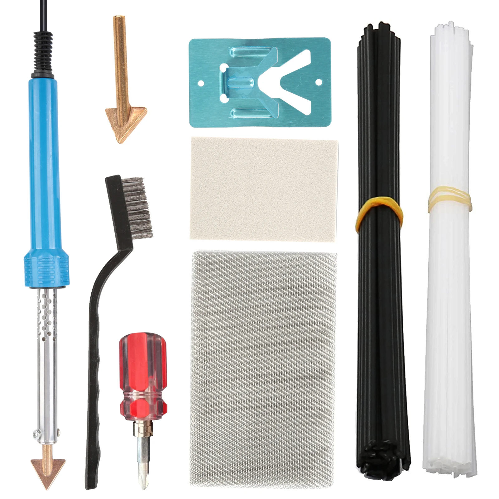 

80W Plastic Welding Kit Plastic Welder Kit with 40 Rods 1 Mesh Wire Brush Welder Tools for Car Bumper Dashboard Kayak Canoe