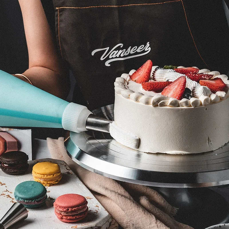 8/12 дюймов ручной поворотный стол для украшения тортов 304 из нержавеющей стали