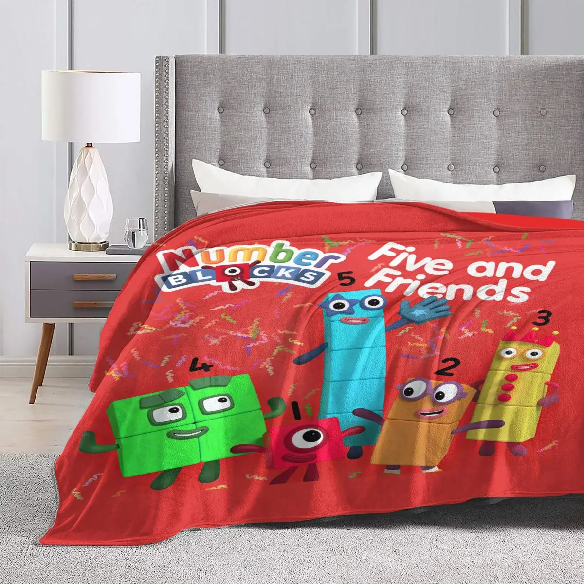 N-Numberblocks-s мультяшные одеяла декоративное фланелевое одеяло для спальни супер