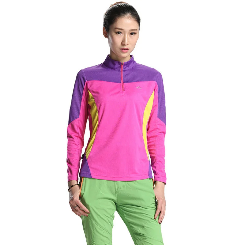 

Spring Autumn Women Outdoor Camping Trekking Sport Sun Protection T Shirt Ventilation Clothes Woman Long Sleeve Female Clothing